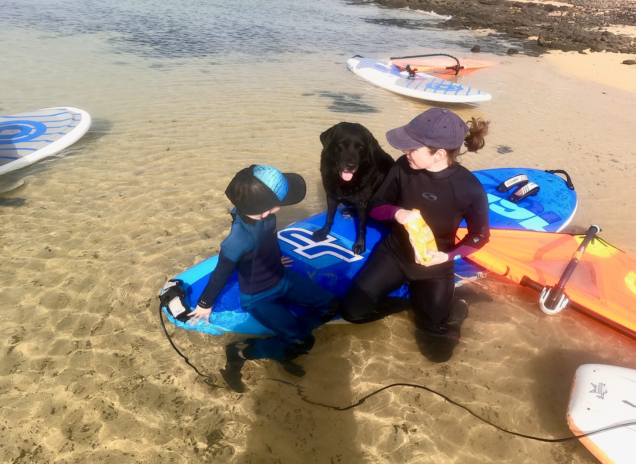 Family windsurf lesson in Fuerteventura