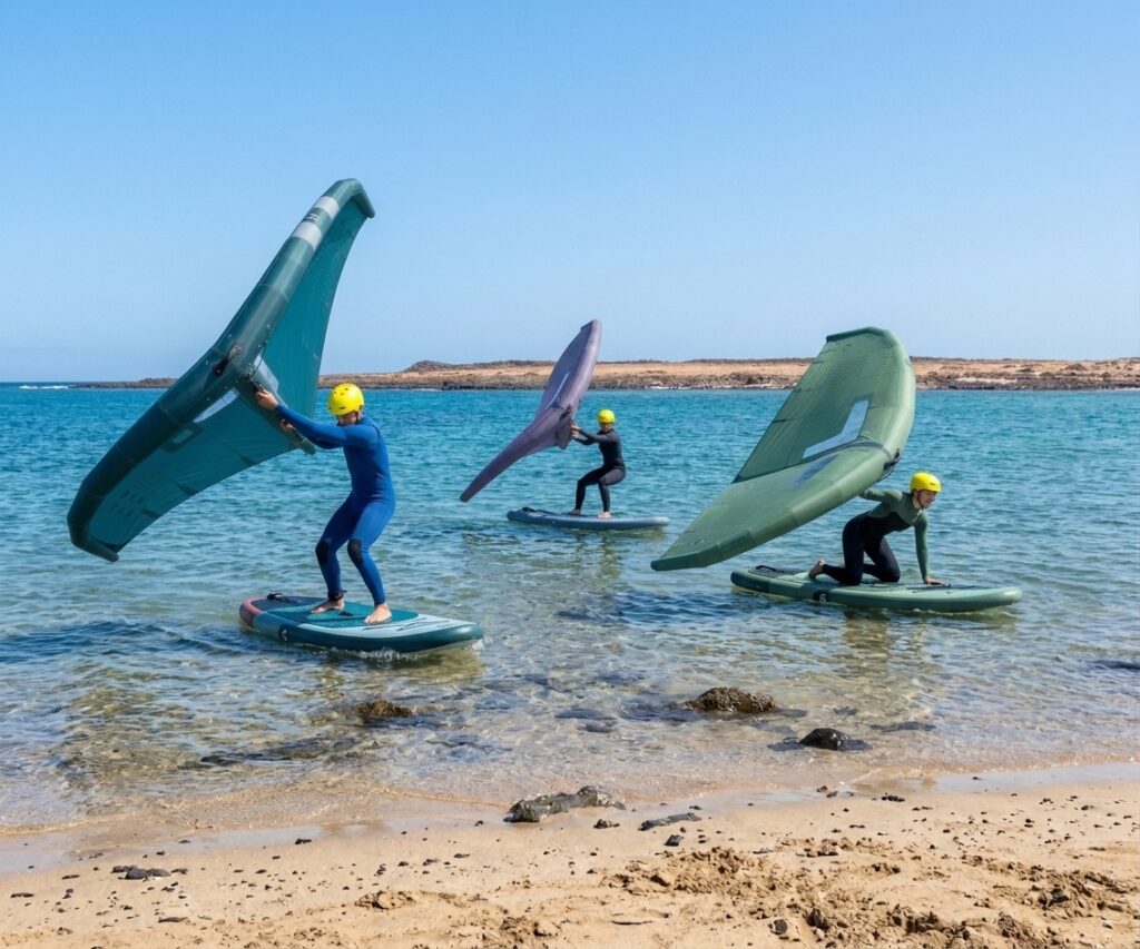 Beginner wingfoil lesson in Fuerteventura
